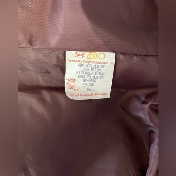 Les Boutiques San Francisco Wool Blazer Maroon Vintage - Picture 8 of 11